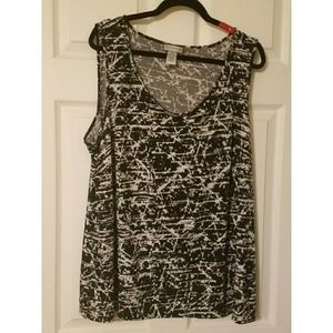 Catherine's black and white abstract tank